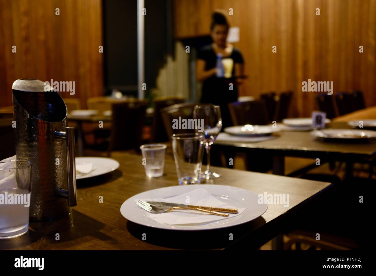 Aalishan Indian Restaurant, Restaurant scenes, Townsville, Queensland, Australia Stock Photo