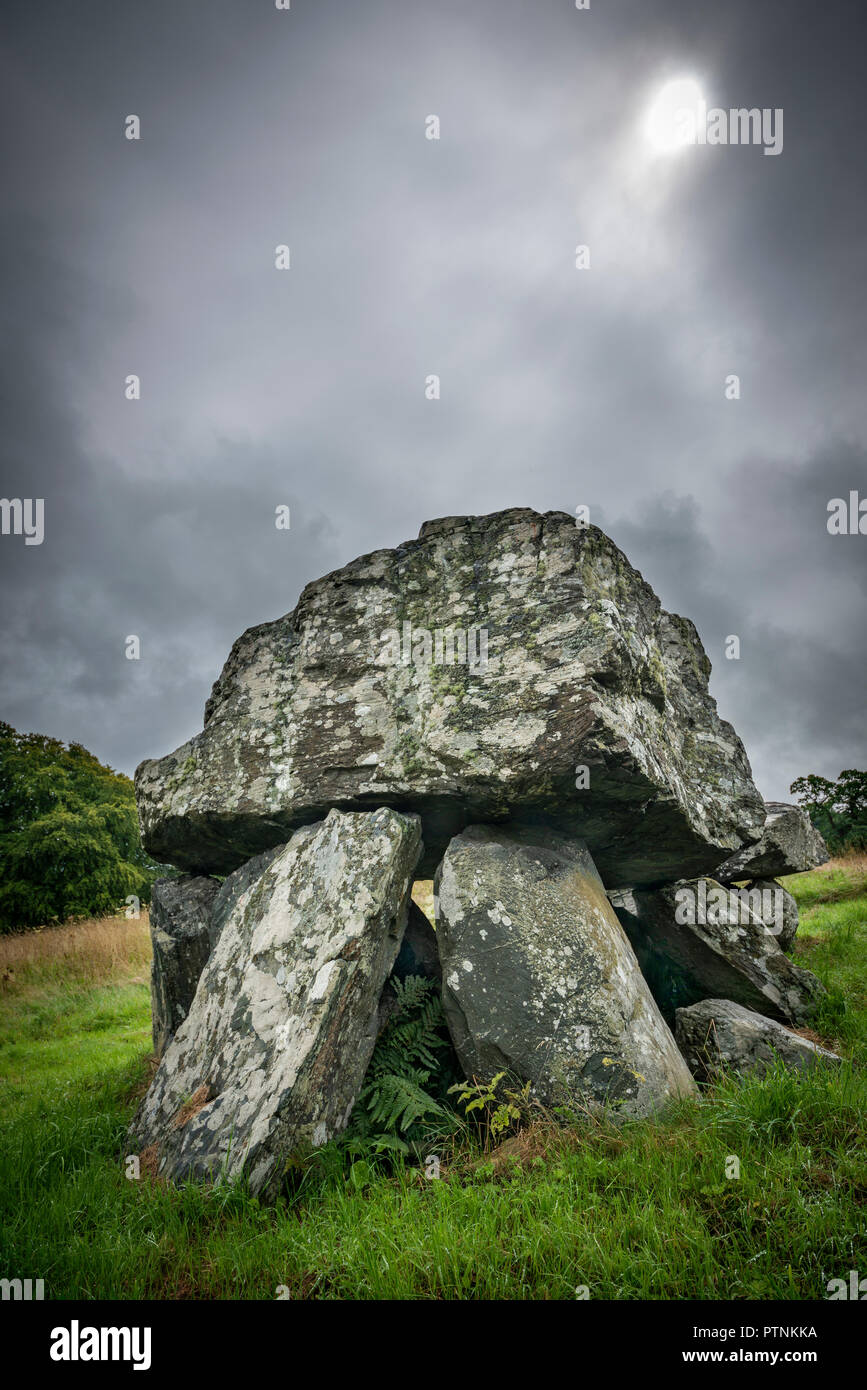 Neolithic double cromlech on Anglesey, Wales, UK Stock Photo - Alamy