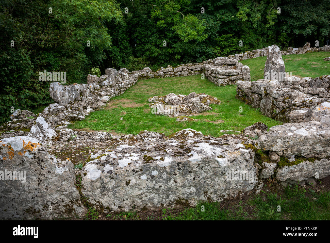 Din Lligwy Iron Age settlement on Anglesey, Wales, UK Stock Photo