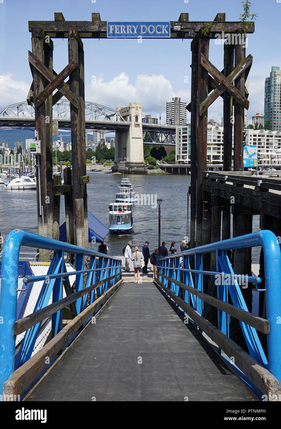 Ferry Dock, Granville Island, Vancouver, Canada Stock Photo
