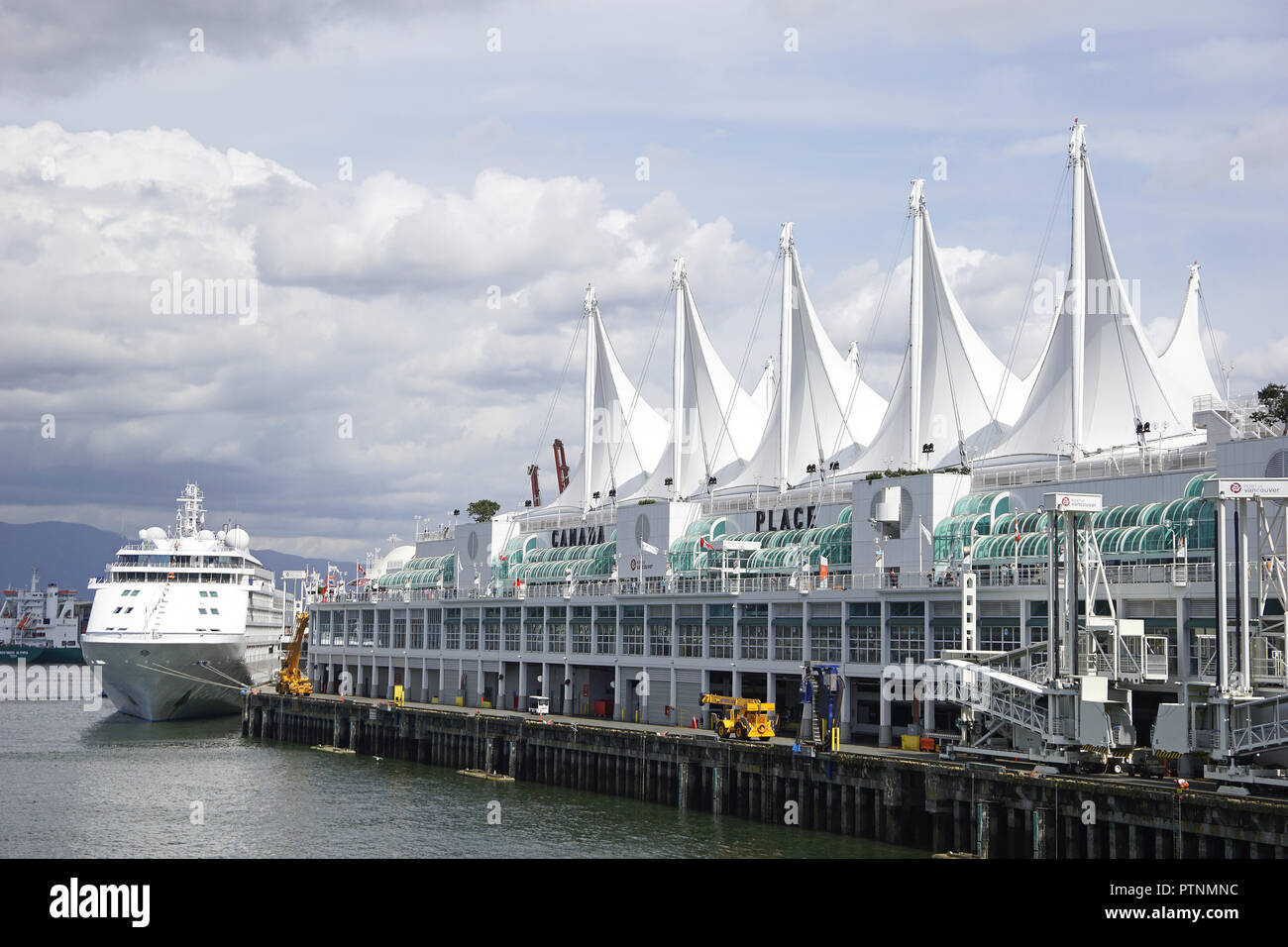 Canada Place cruise terminal, Vancouver, British Columbia, Canada Stock
