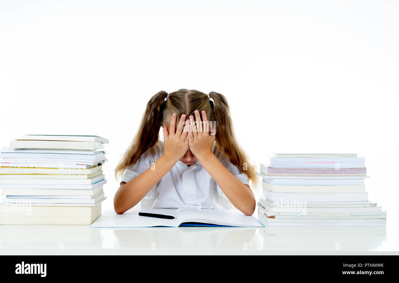 Young schoolgirl doing homework in hi-res stock photography and images ...