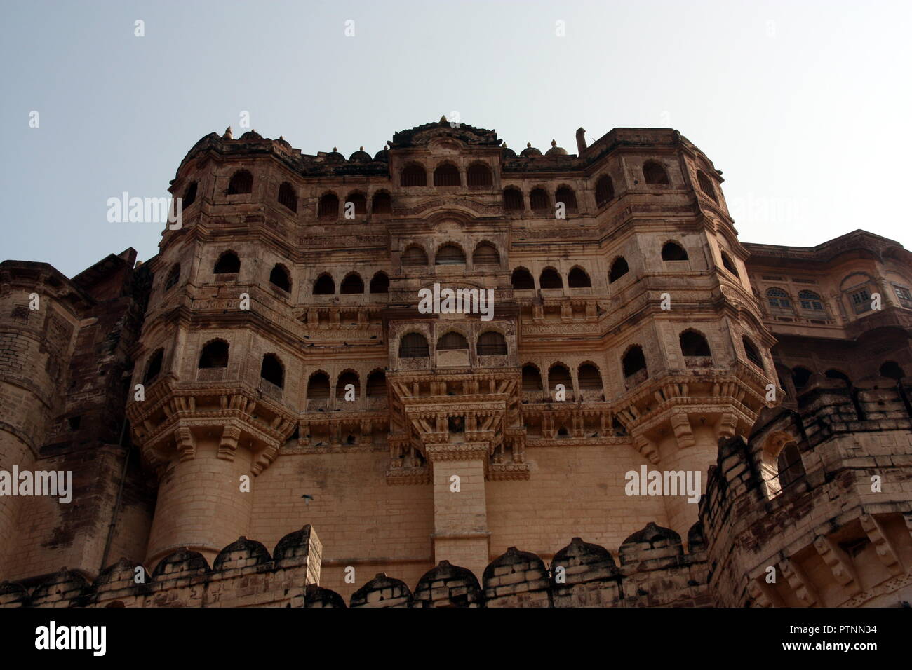 The Mehrangarh Fortress in Jodhpur in India Stock Photo
