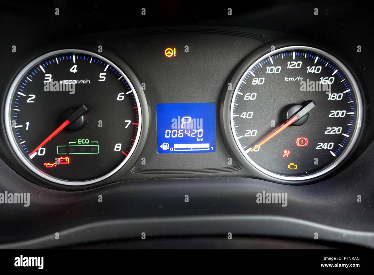 Mitsubishi Outlander speedometer up close Stock Photo