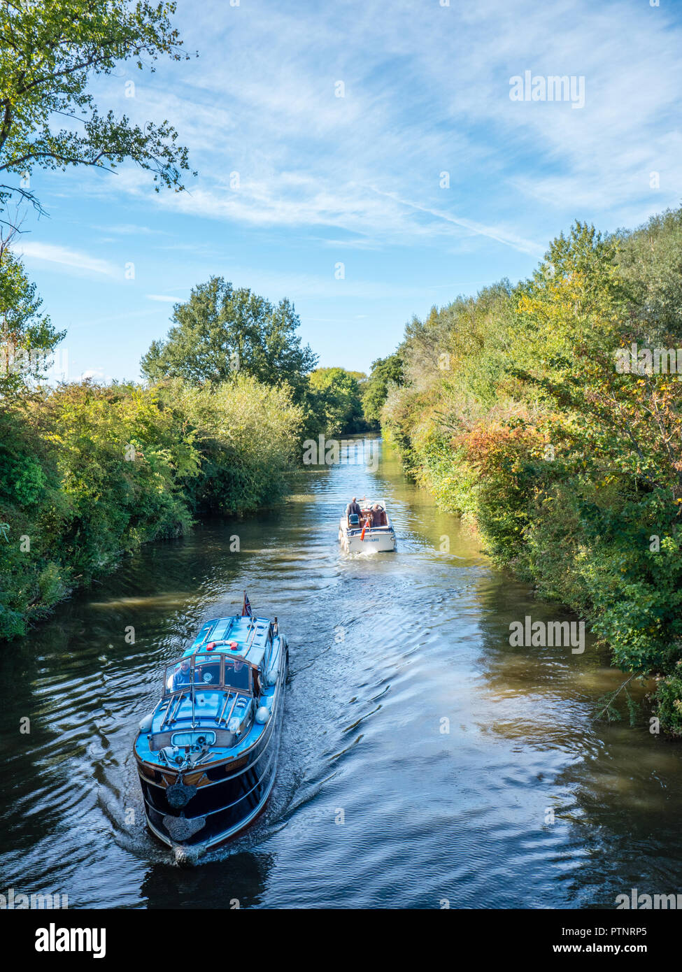 Boats Cursing On River Thames Abingdon Oxfordshire England UK GB 