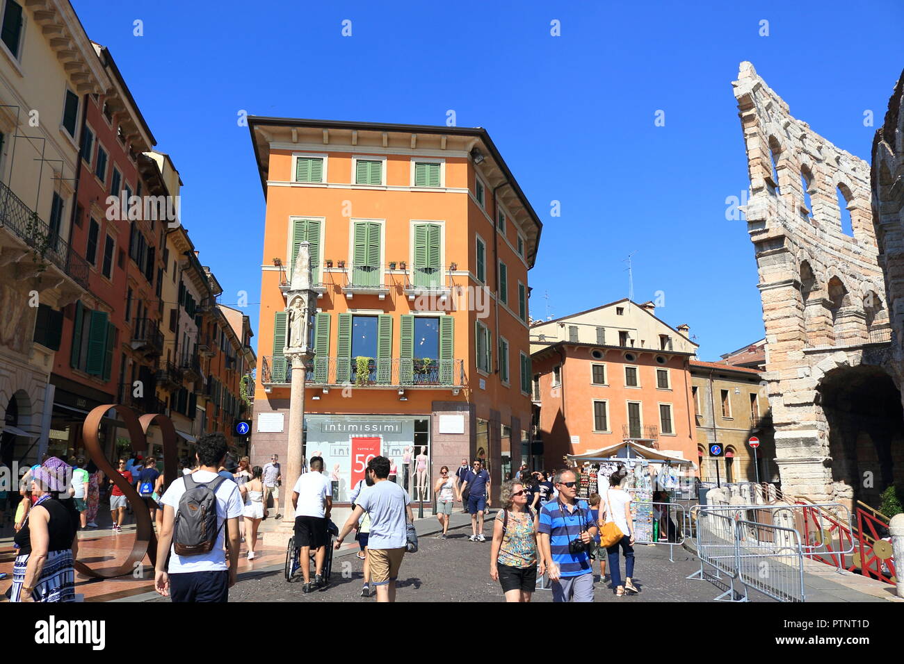 Piazza Bra- the largest piazza in Verona,Italy,The piazza is lined with ...