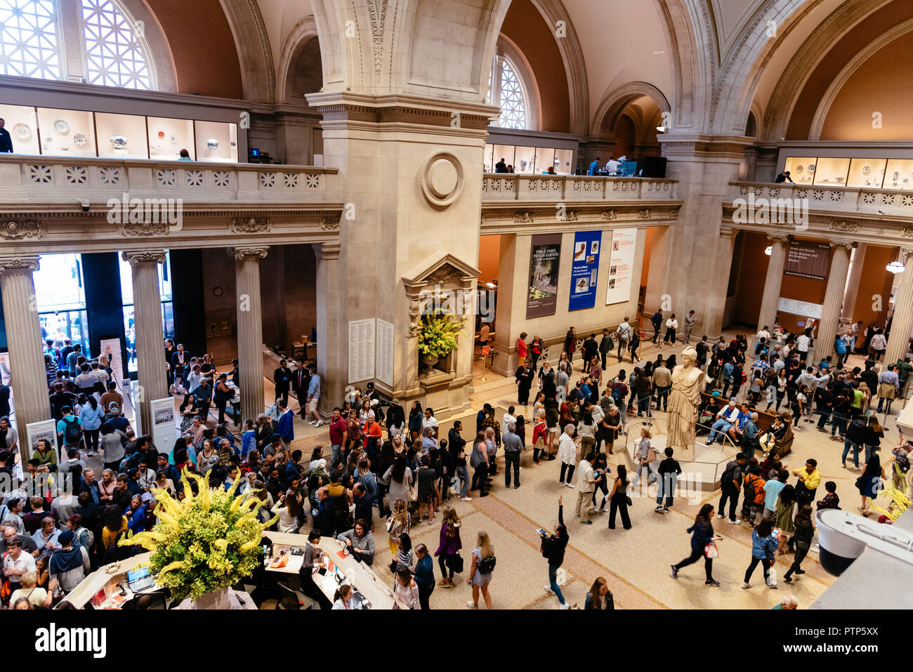 New York City, USA June 23, 2018 Crowd of people at main hall of