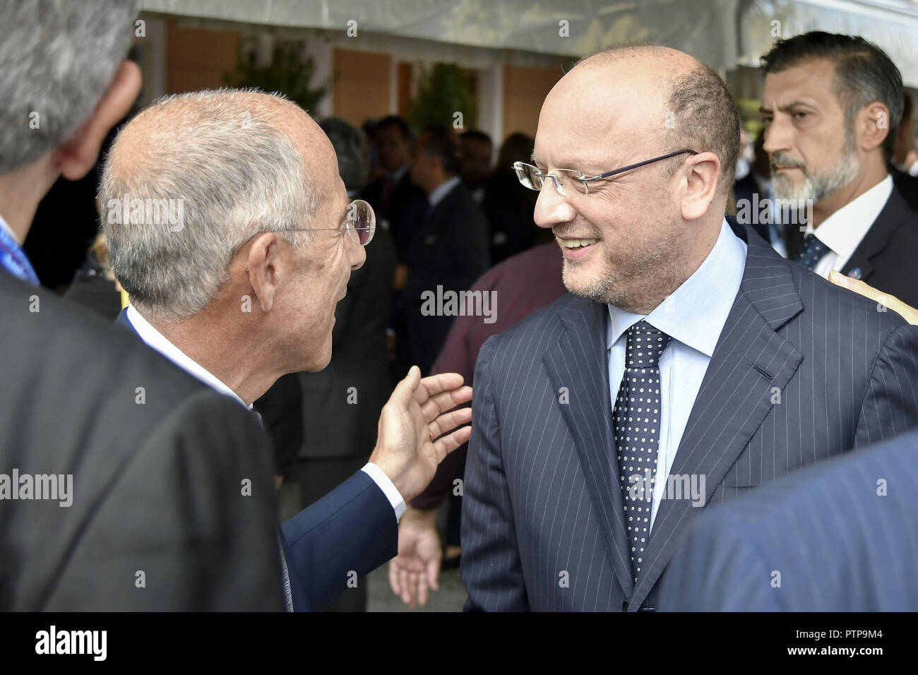 Second day of the Ambrosetti Forum, an annual international economic conference organised by The European House and held at Villa d'Este in Cernobbio, Italy. Featuring: Francesco Starace, Vincenzo Boccia Where: Cernobbio, Province of Como, Italy When: 08 Sep 2018 Credit: IPA/WENN.com **Only available for publication in UK, USA, Germany, Austria, Switzerland** Stock Photo