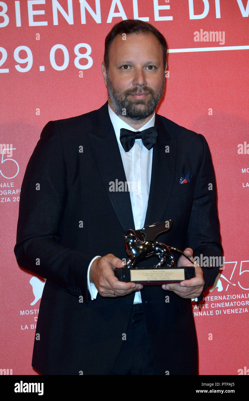 75th Venice International Film Festival - Awards Ceremony - Photocall  Featuring: Yorgos Lanthimos Where: Venice, Veneto, Italy When: 08 Sep 2018 Credit: IPA/WENN.com  **Only available for publication in UK, USA, Germany, Austria, Switzerland** Stock Photo