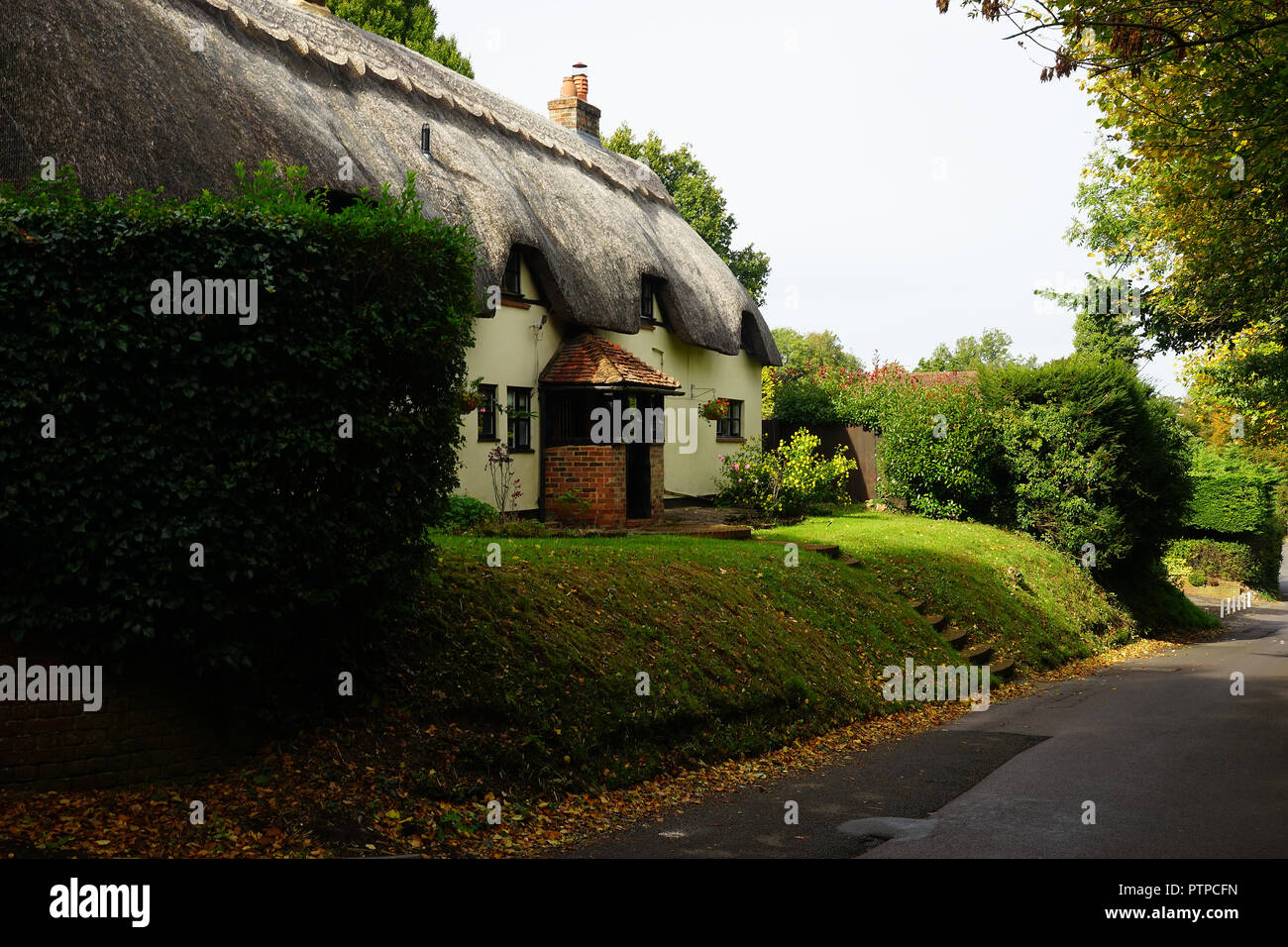 Pretty cottage at North Waltham, Hampshire Stock Photo