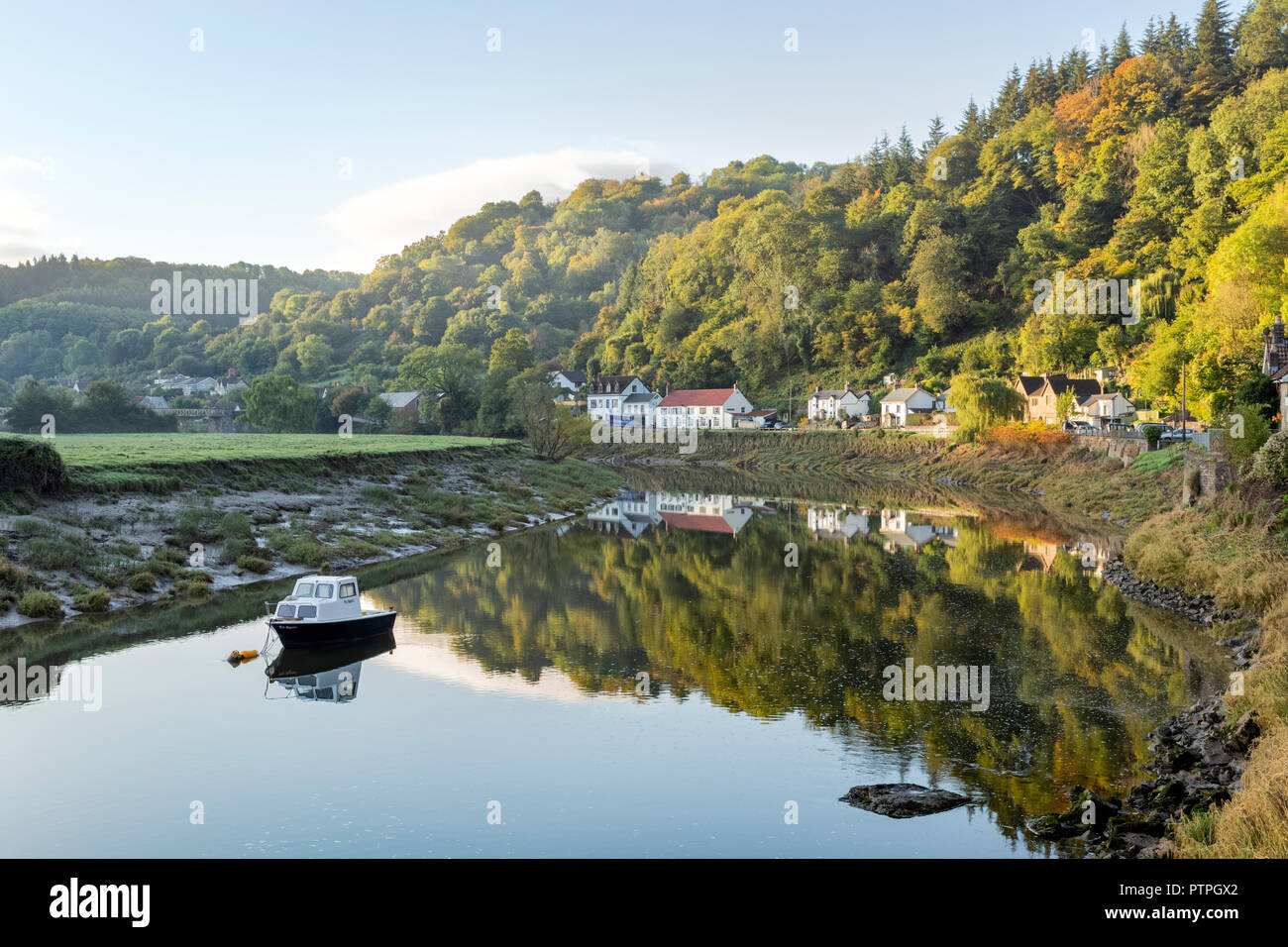 Tintern in the Wye valley. Stock Photo