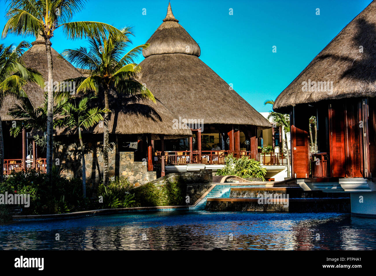 Hotel Resort Isla Mauricio Stock Photo