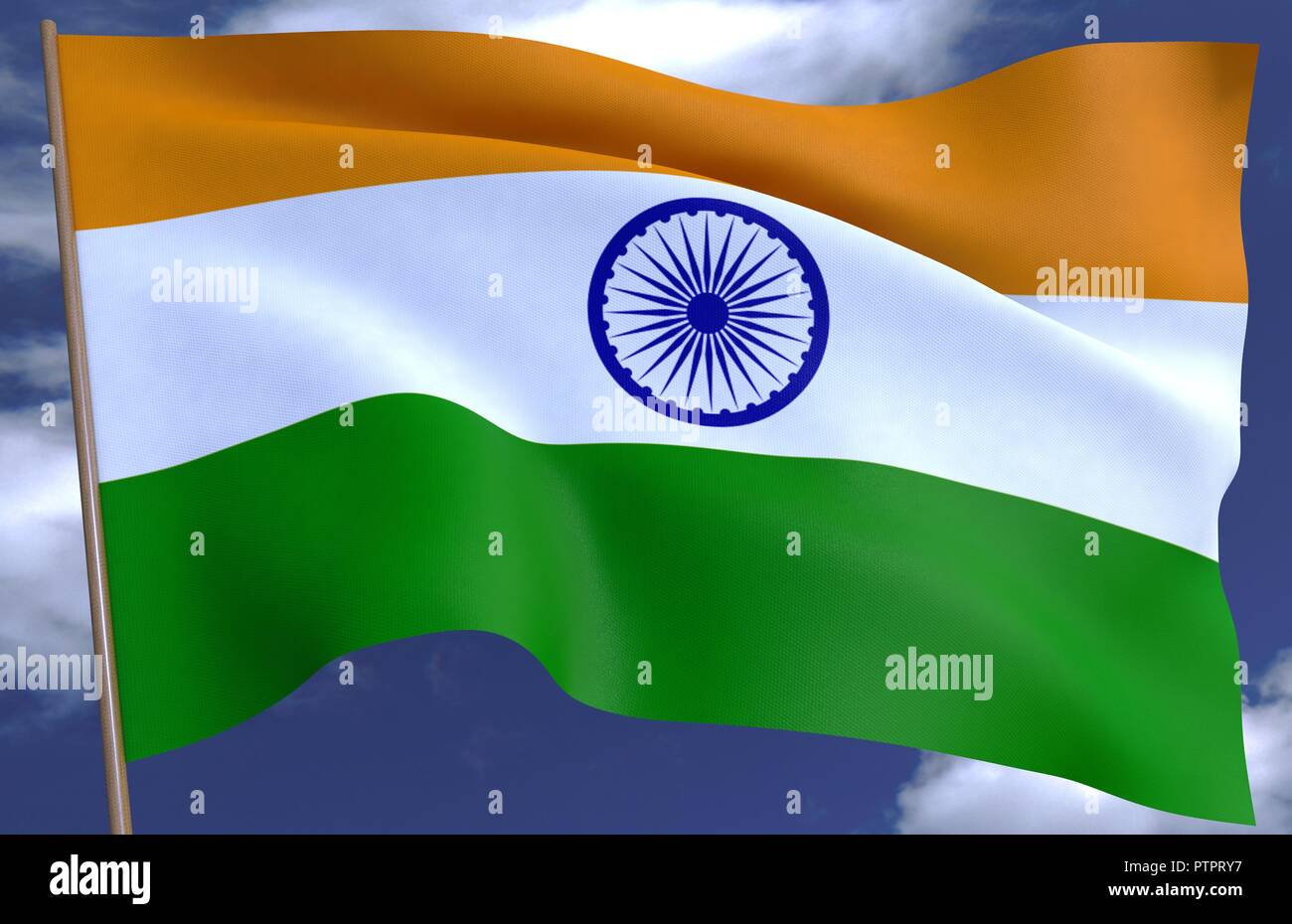 Flag of India. 3D rendering Stock Photo - Alamy