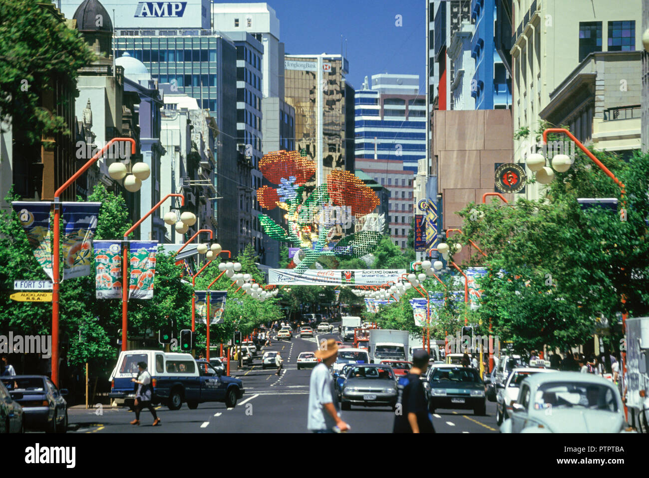 1994 HISTORICAL CHRISTMAS QUEEN STREET AUCKLAND NORTH ISLAND NEW ZEALAND Stock Photo