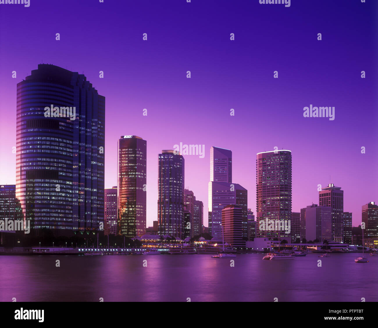 1994 HISTORICAL DOWNTOWN WATERFRONT BRISBANE QUEENSLAND AUSTRALIA Stock