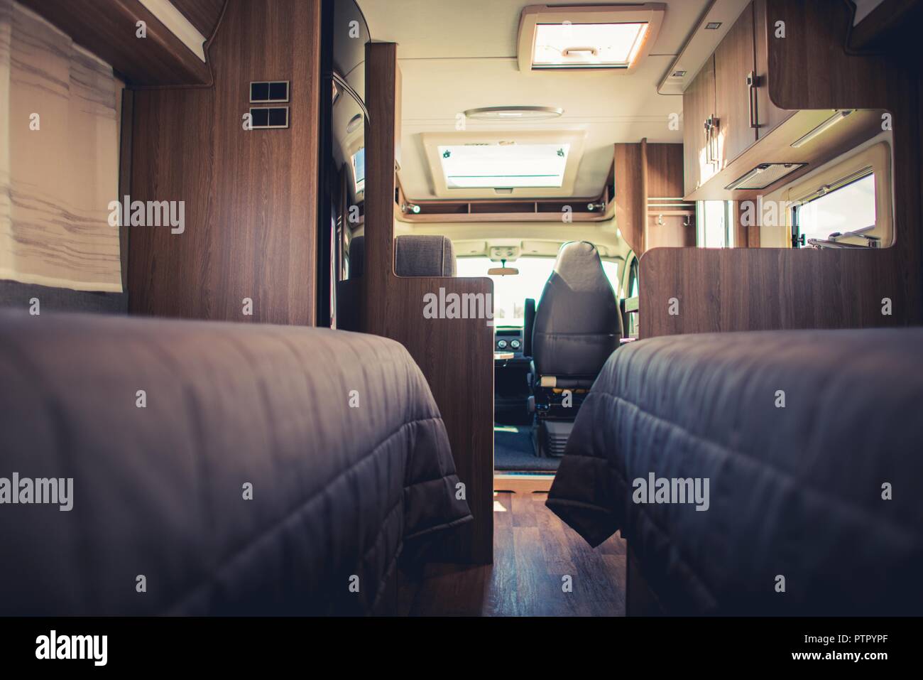 Traveling In The Camper Van Modern Motorhome Interior