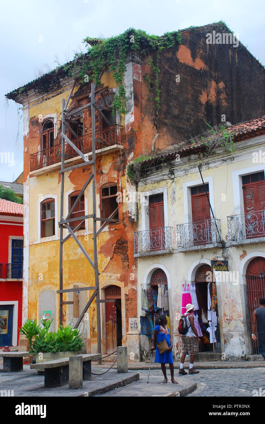 Ancient house in historical center. Sao Luis. Maranhao. Brazil Stock Photo