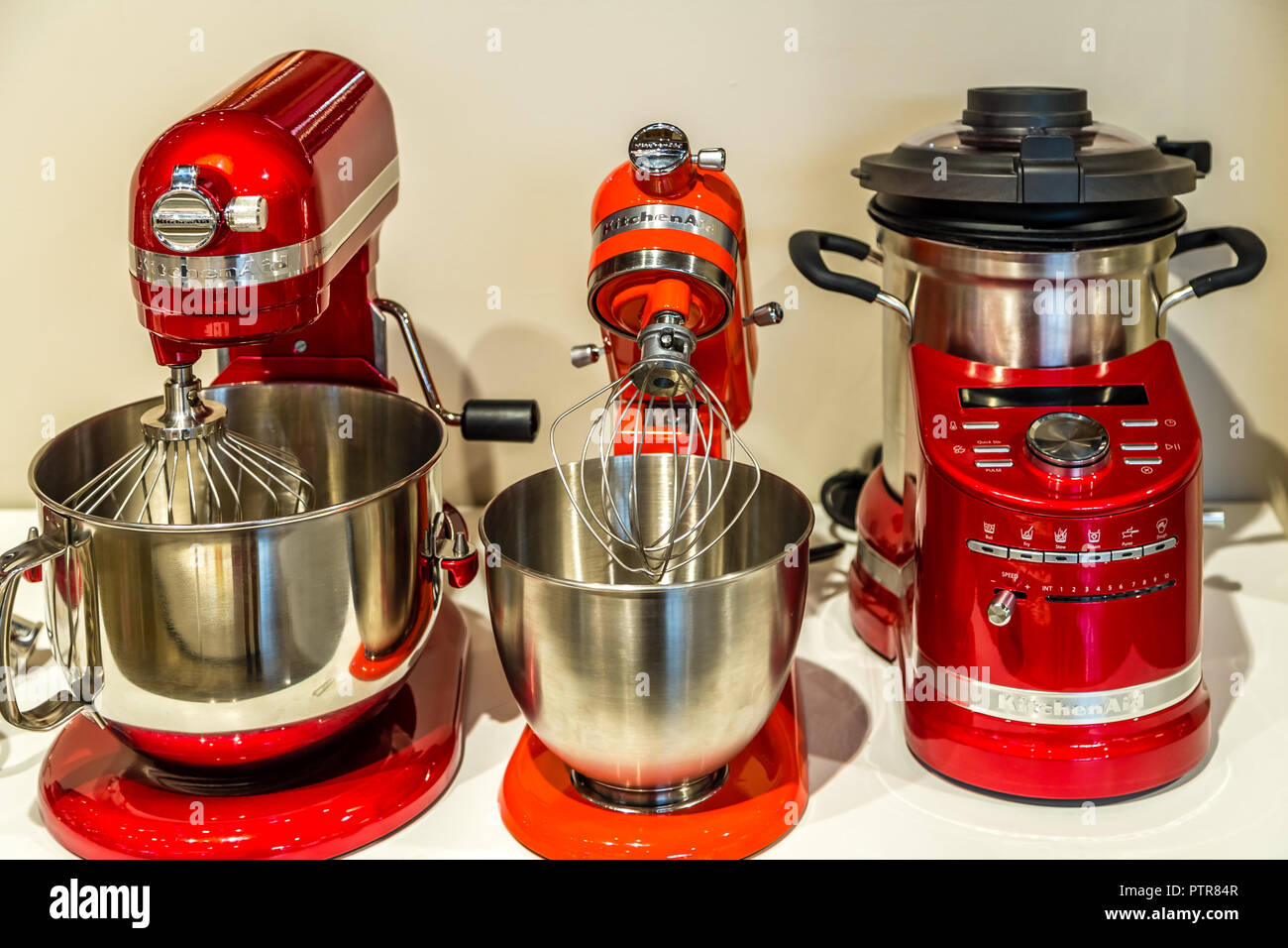 BOLOGNA, ITALY OCTOBER 2, 2018 lights are enlightening KitchenAid