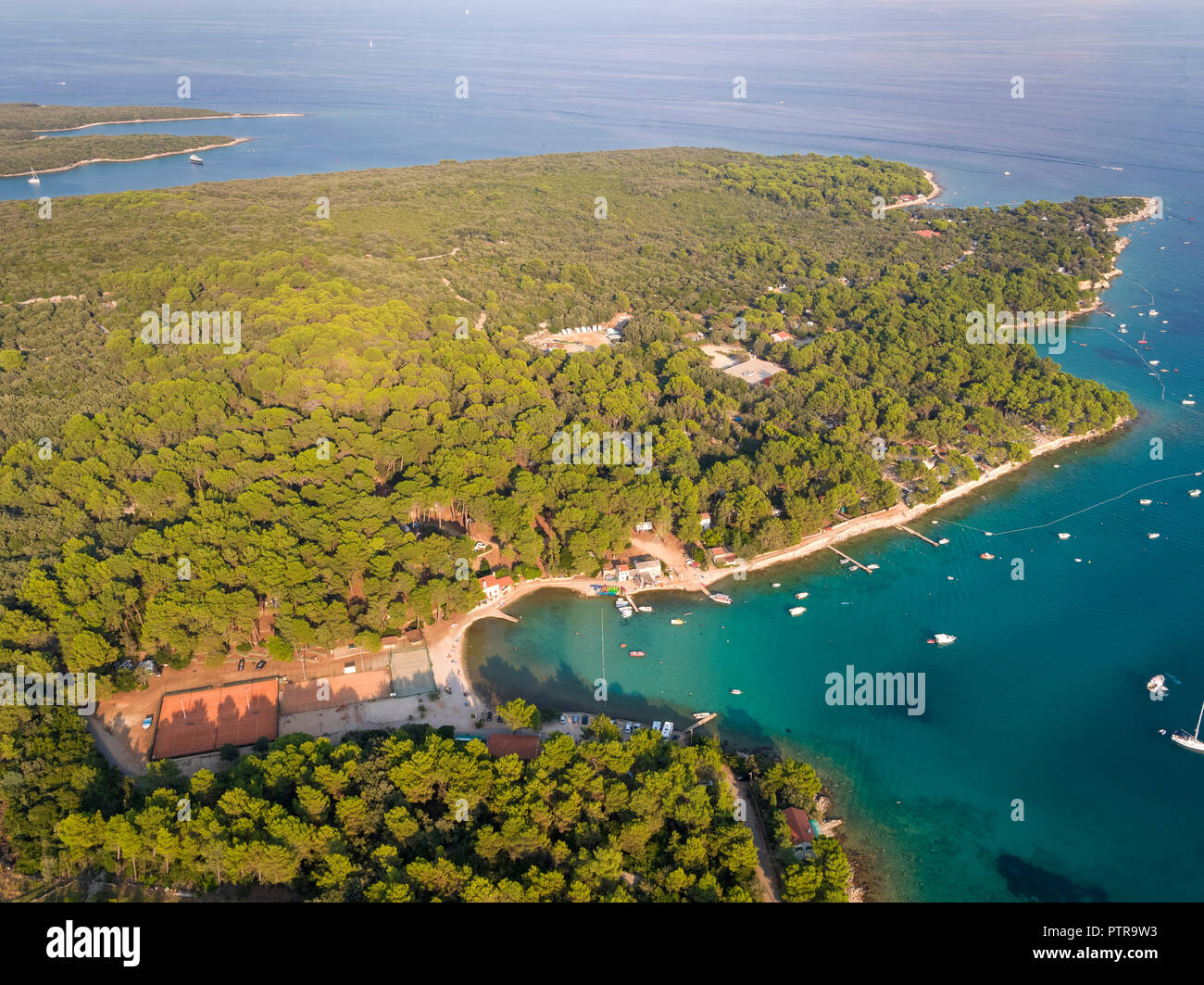 Aerial view of Camping Baldarin in Cres island, Croatia Stock Photo - Alamy