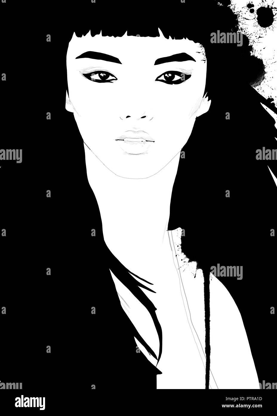Indian girl model Black and White Stock Photos & Images - Alamy