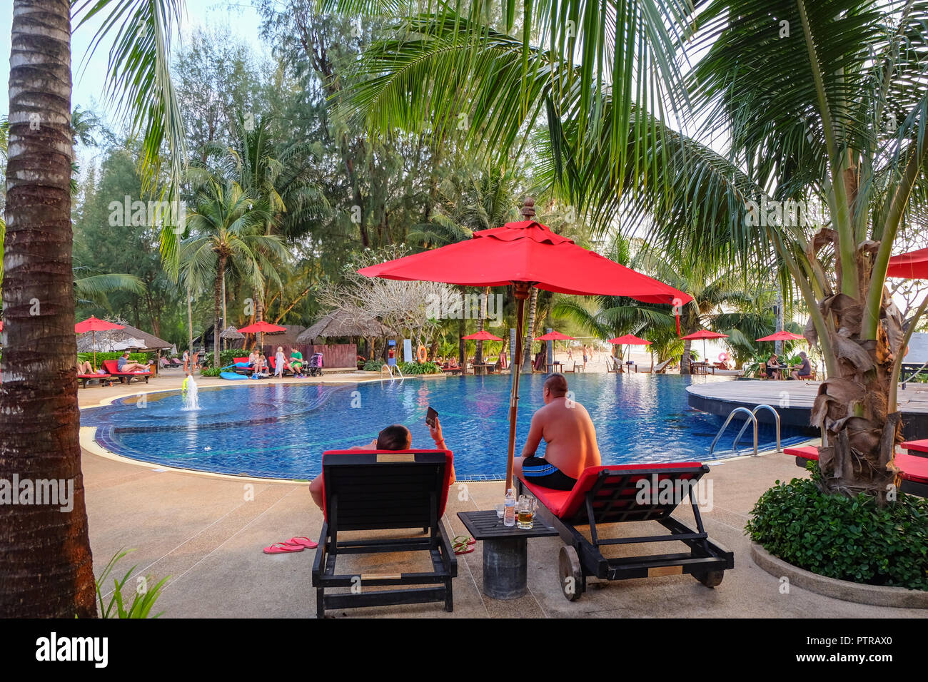 Red swimming pool thailand hi-res stock photography and images - Alamy