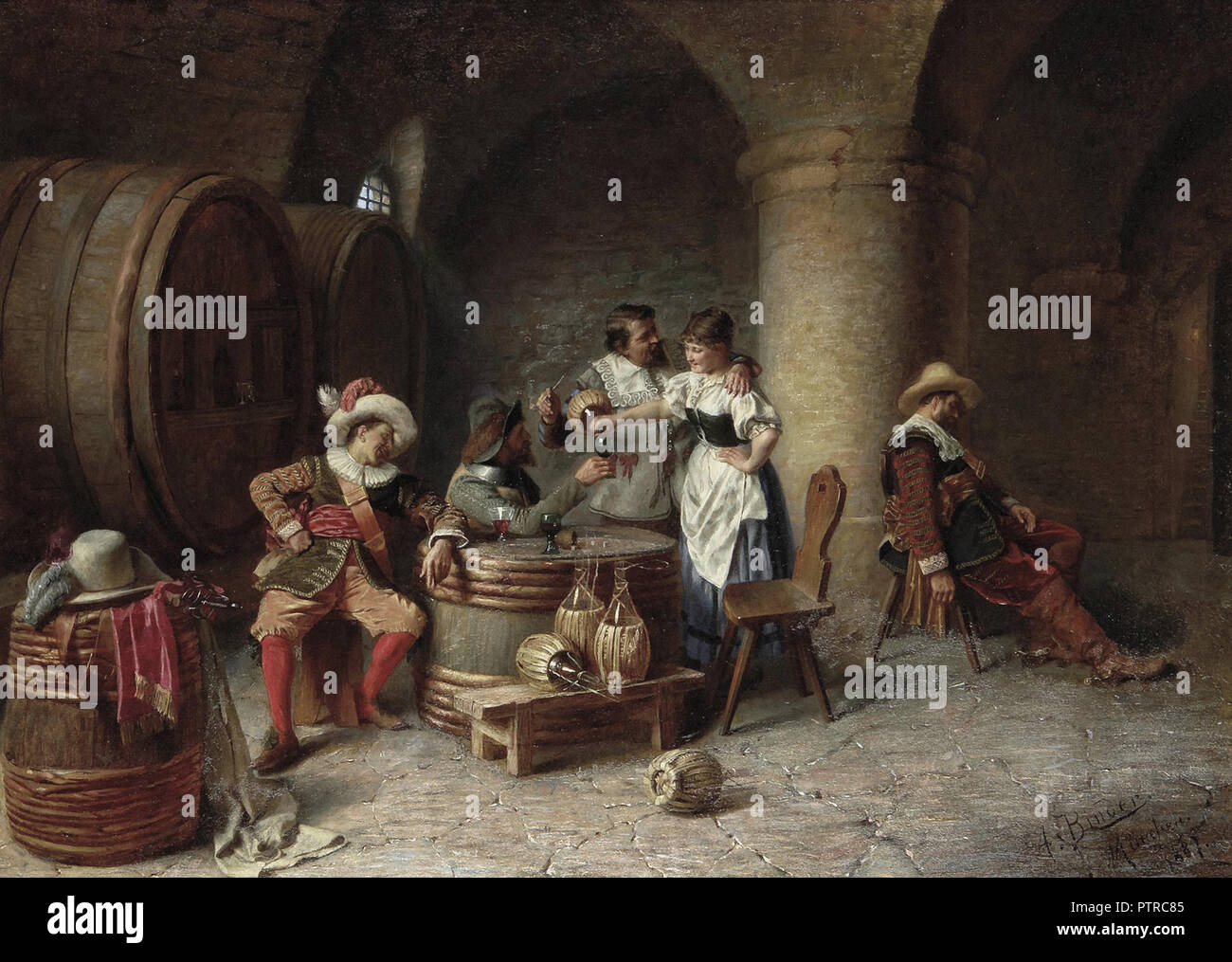 Binder Alois - Cavaliers Merrymaking Stock Photo - Alamy