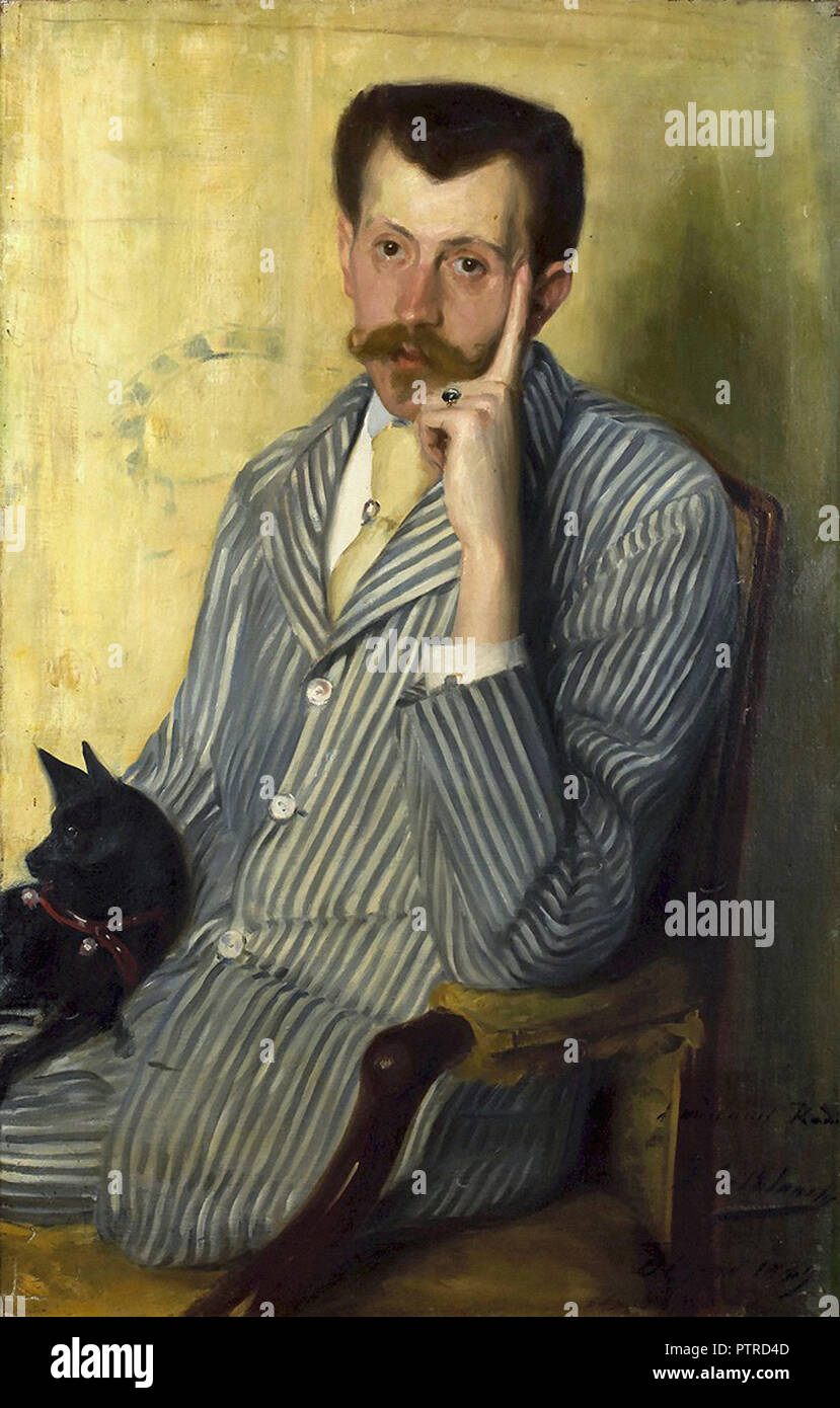 Emile Riche Blanche Jacques Emile - Portrait De Georges De Porto-Riche Stock Photo ...