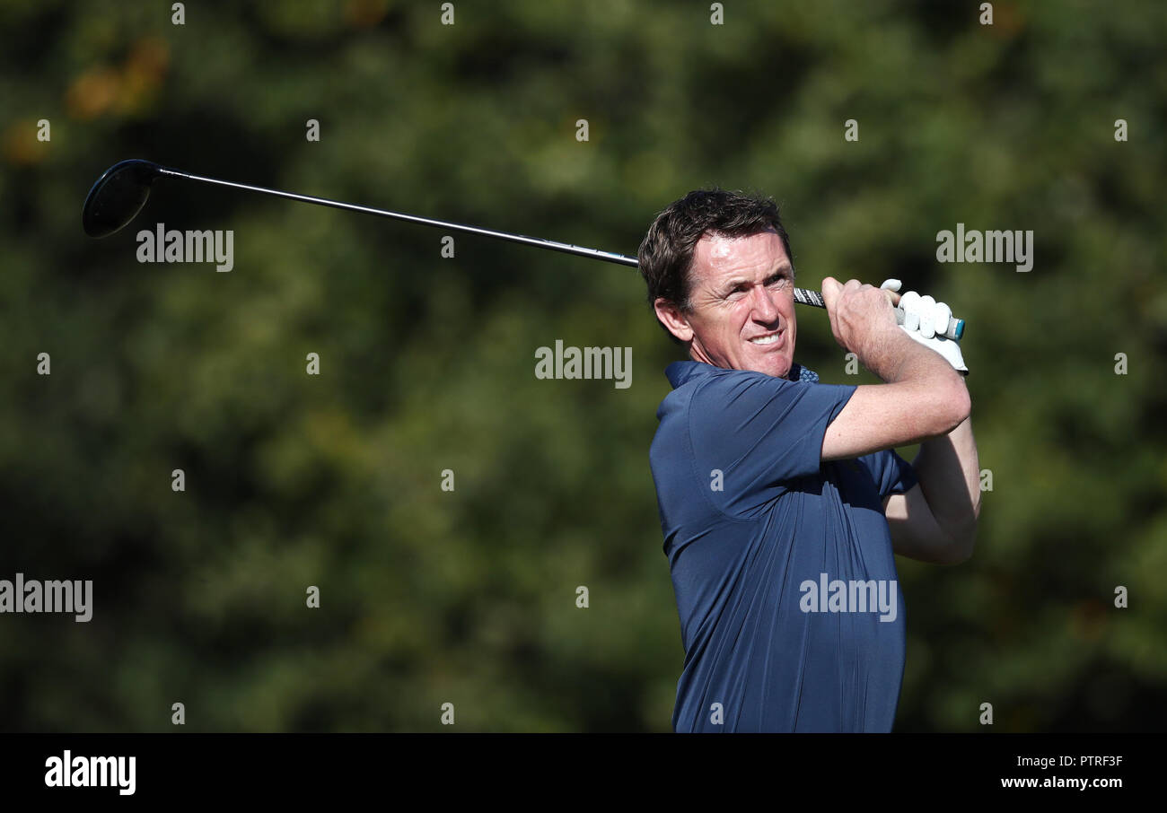 A P McCoy during the British Masters ProAm at Walton Heath Golf Club