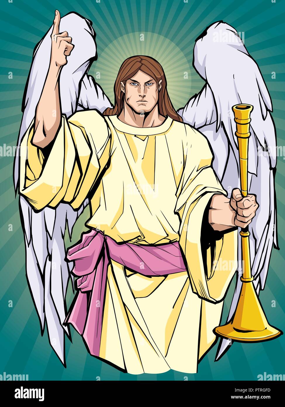 Archangel Gabriel Icon Stock Vector