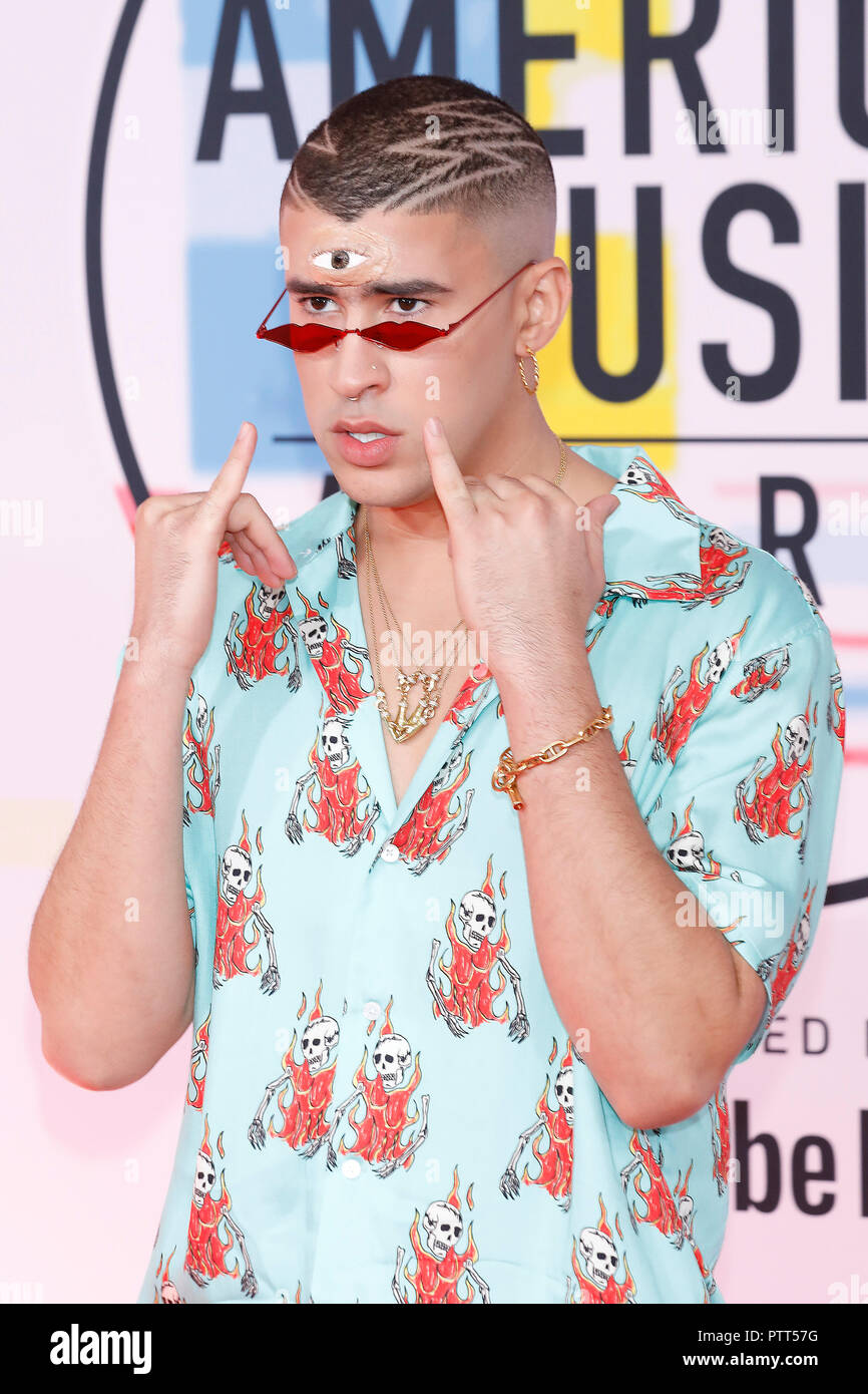 Los Angeles, USA. 9th Oct, 2018. Bad Bunny photographed on the red ...
