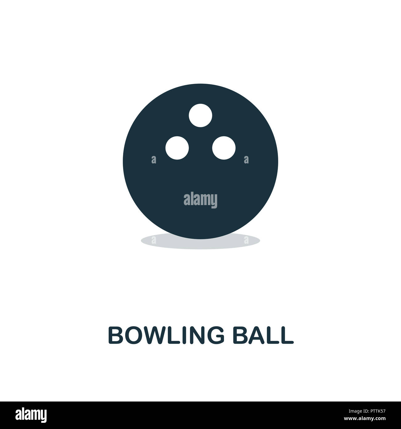 Bowling Ball icon. Monochrome style design from bowling collection. UX ...