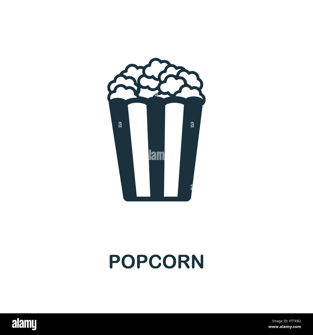 Popcorn Icon Monochrome Style Design From Cinema Collection Ux And Ui Pixel Perfect Popcorn Icon For Web Design Apps Software Printing Usage Stock Photo Alamy