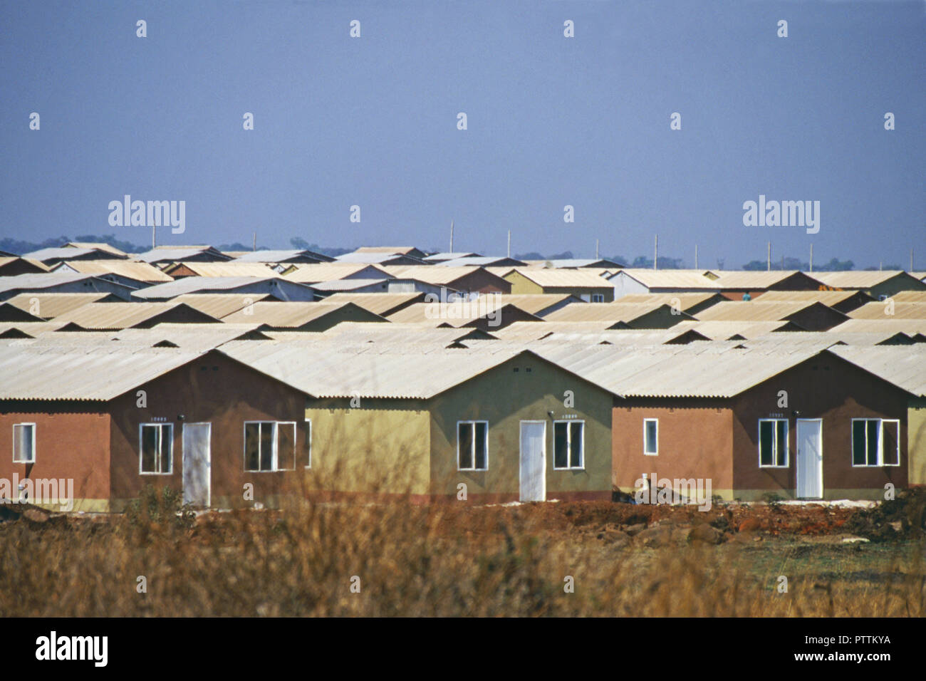 Low-cost, high-density housing, Harare, Zimbabwe Stock Photo - Alamy