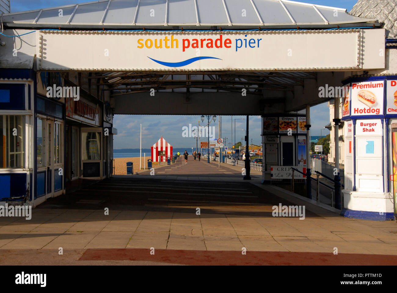 Entrance to South Parade Pier, Southsea, Portsmouth, Hampshire, England, 2011 Stock Photo