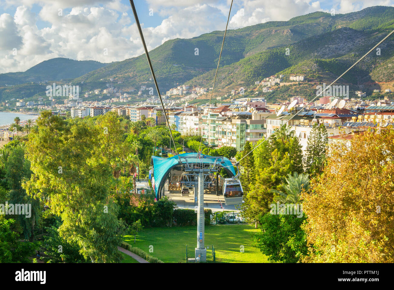 Turkey Funicular Alanya Cityscape from a funicular, Turkey Stock Photo - Alamy