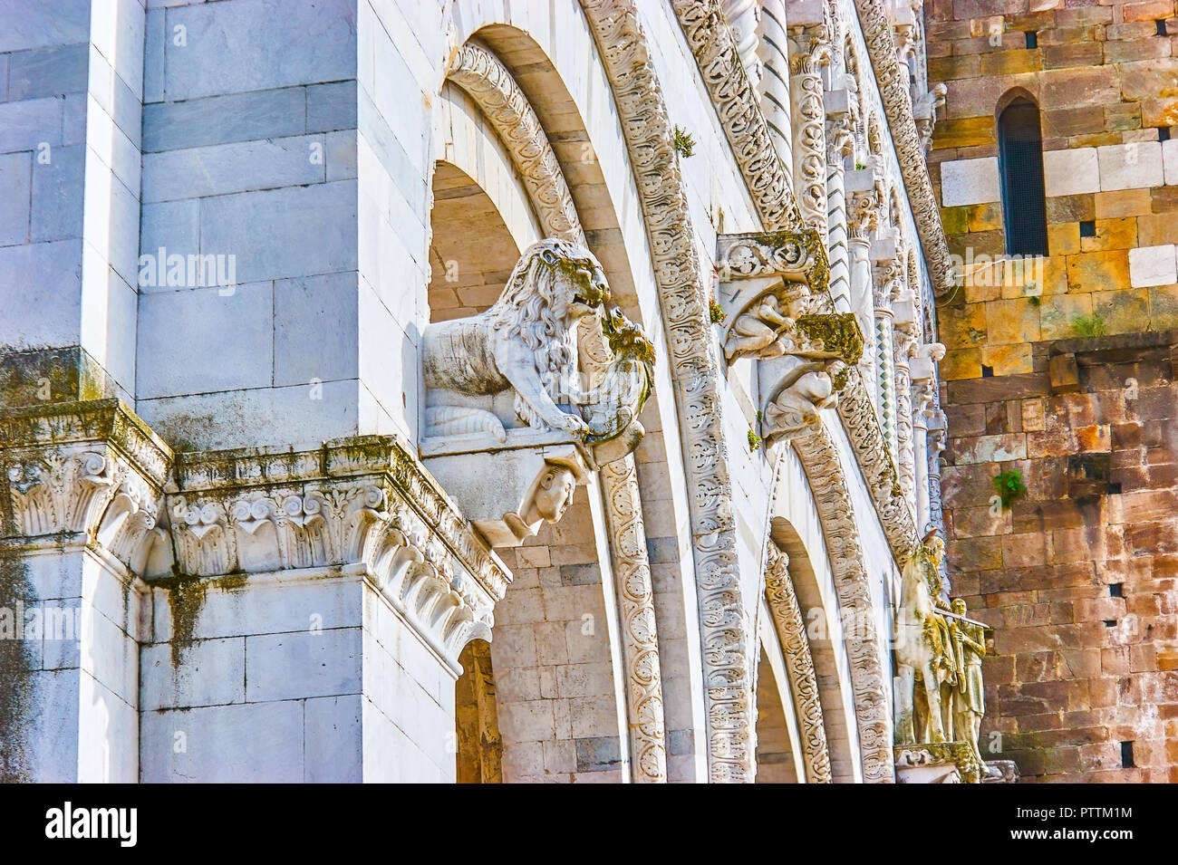 The beautiful carved marble sculptures on the frontage of Sam Martin of