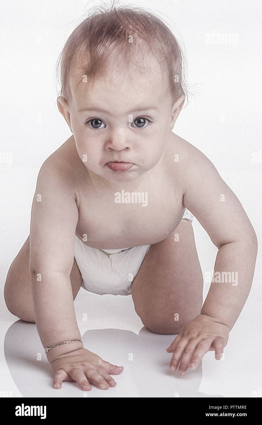 Baby Krabbelt Model Released Stock Photo 221819346 Alamy