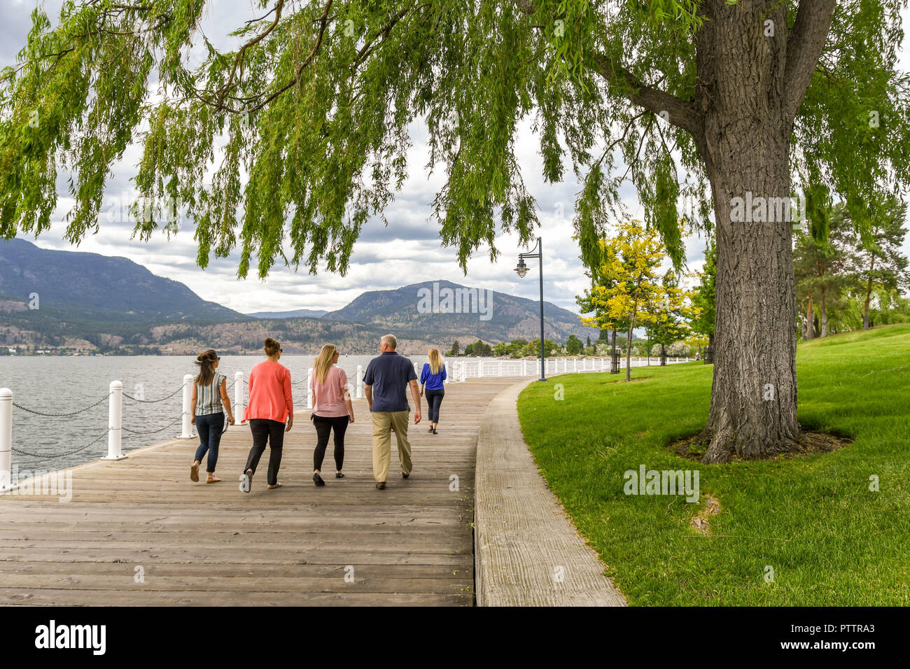KELOWNA, BRITISH COLUMBIA, CANADA JUNE 2018 People walking around