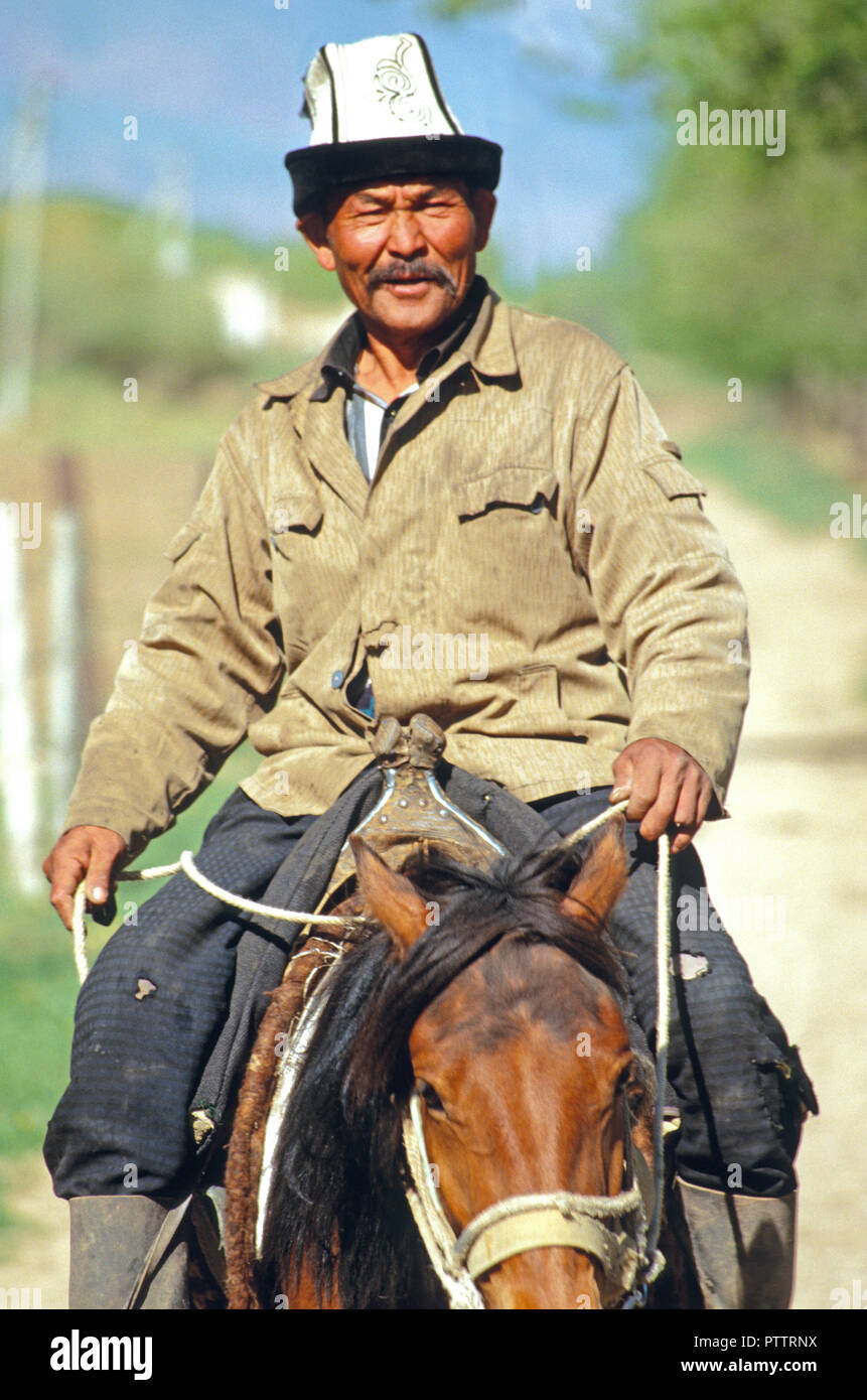 Kyrghyz horseman Stock Photo