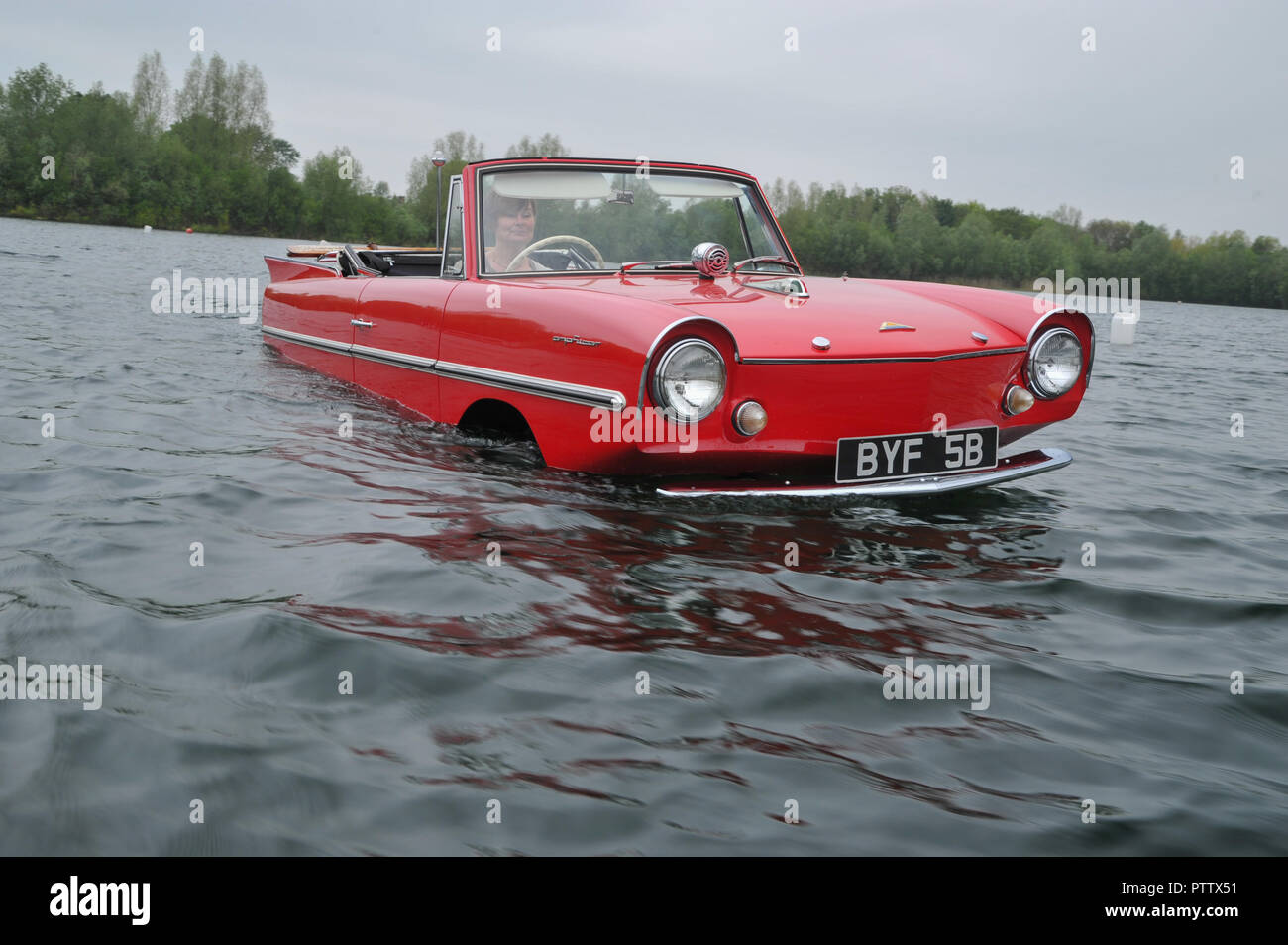 Amphicar - 1960s British amphibious car on land and water Stock Photo