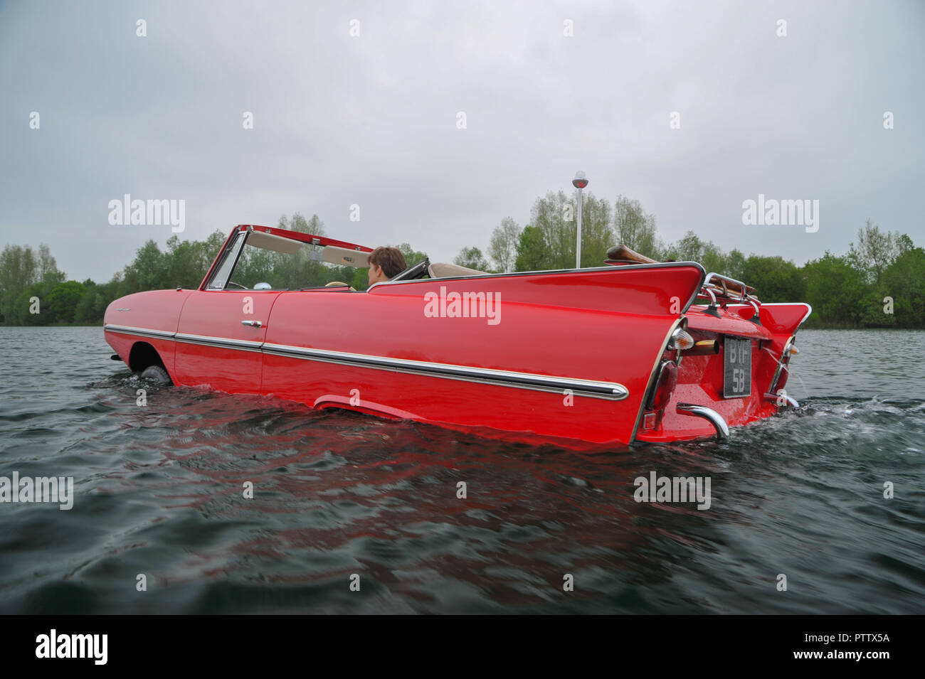 Amphicar - 1960s British amphibious car on land and water Stock Photo