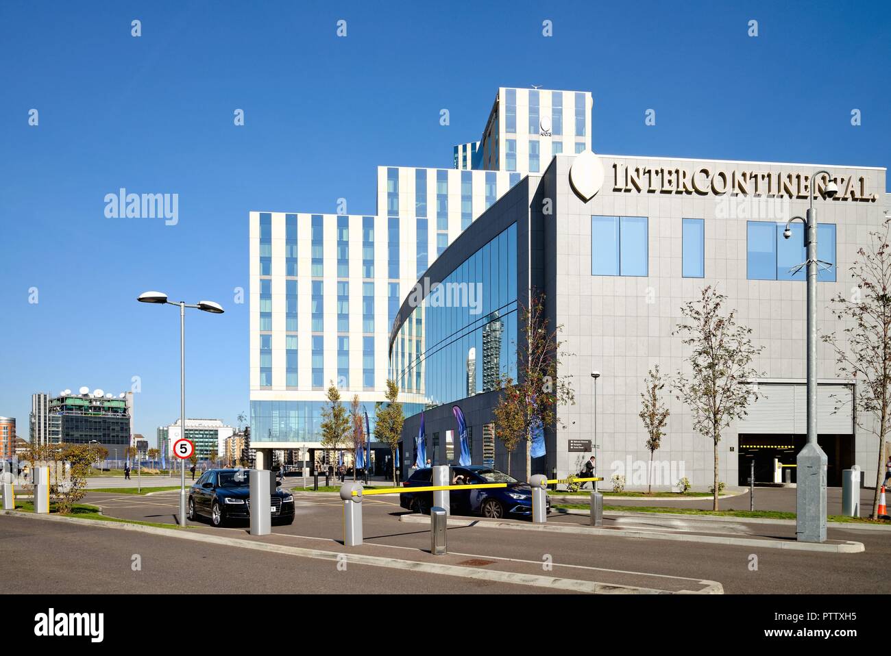 Exterior of the Intercontinental hotel at the O2 North Greenwich London England UK Stock Photo