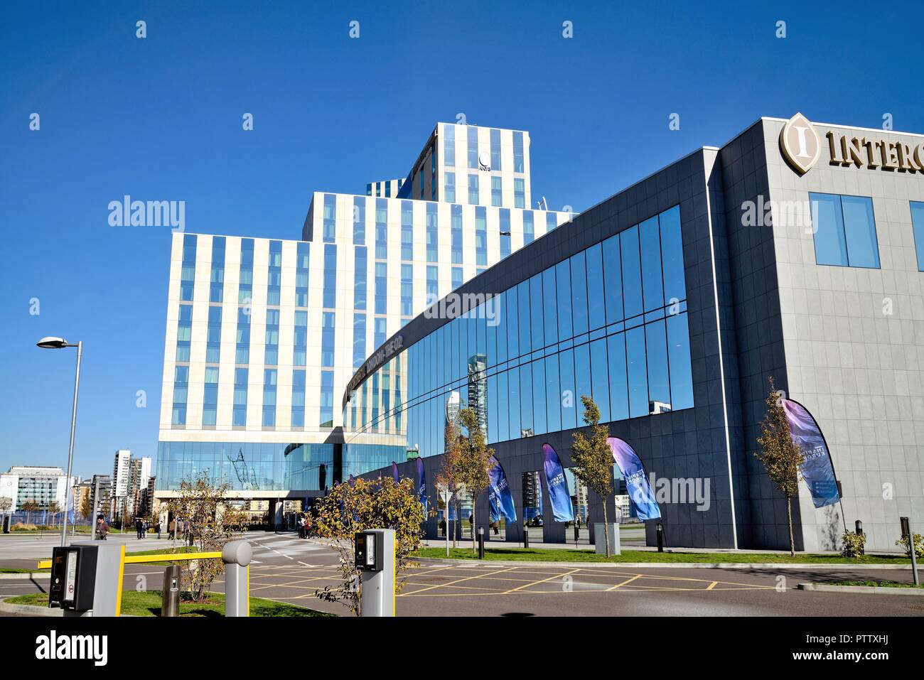 Exterior of the Intercontinental hotel at the O2 North Greenwich London England UK Stock Photo