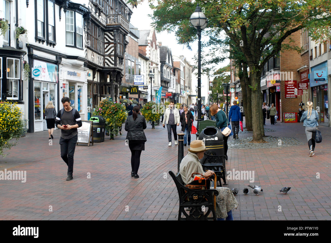 Stafford Town Centre Staffordshire Stock Photo - Alamy