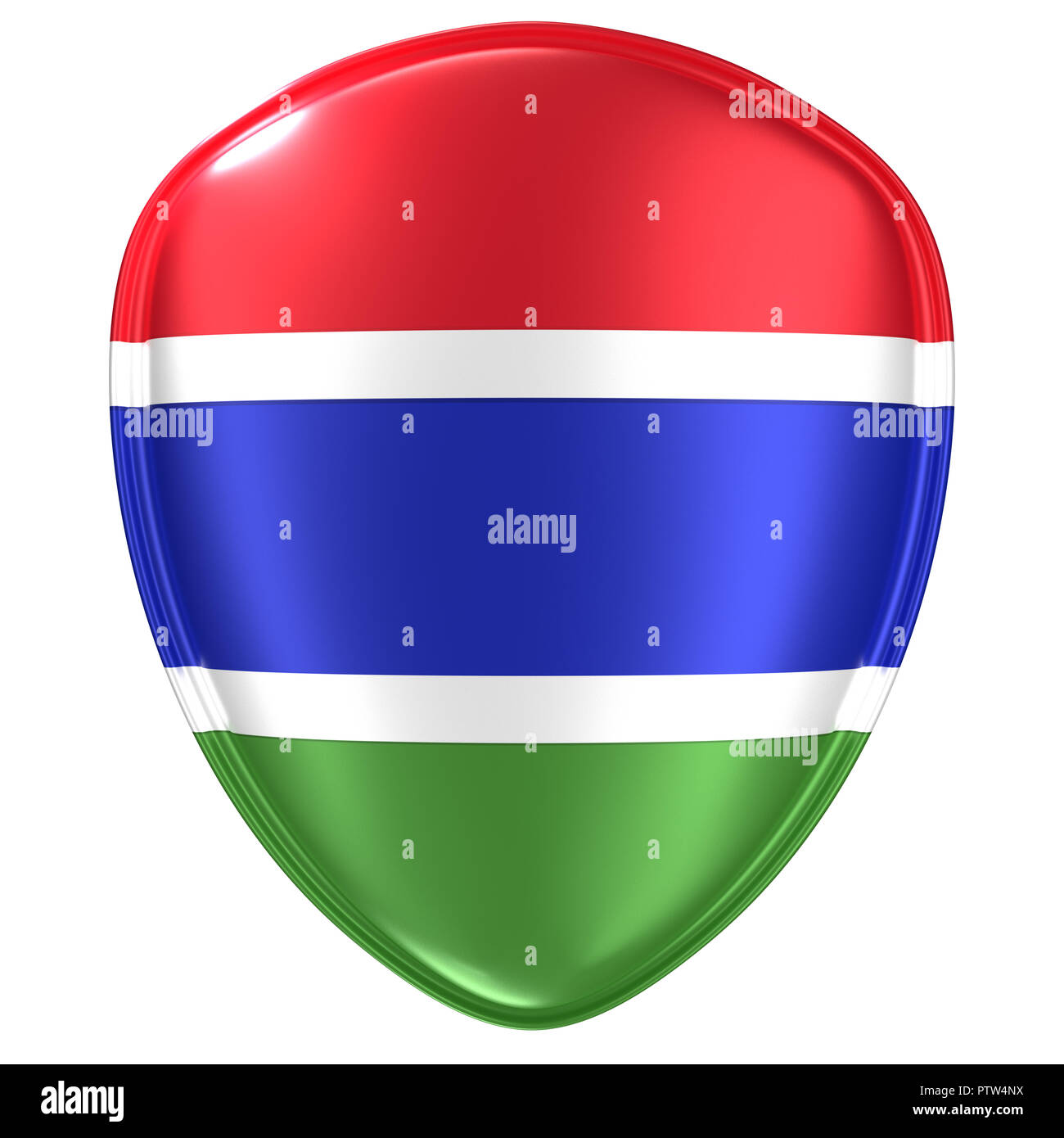 3d rendering of a Gambia flag icon on white background Stock Photo - Alamy