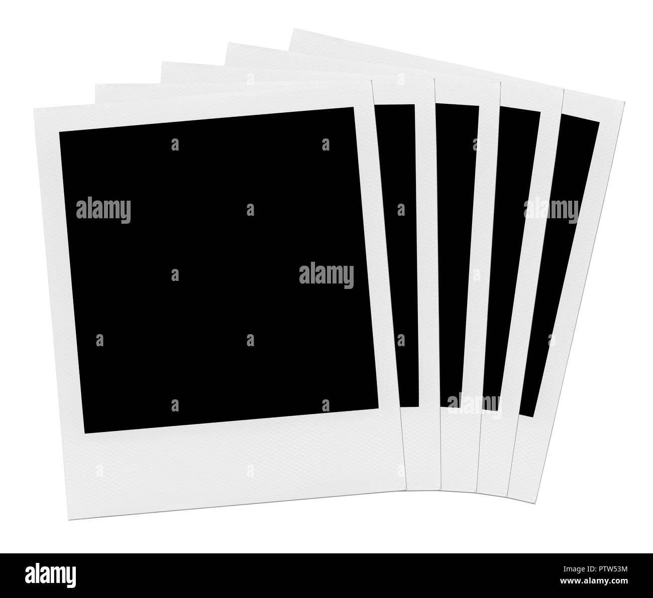 Retro realistic blank instant photo with shadow Stock Photo