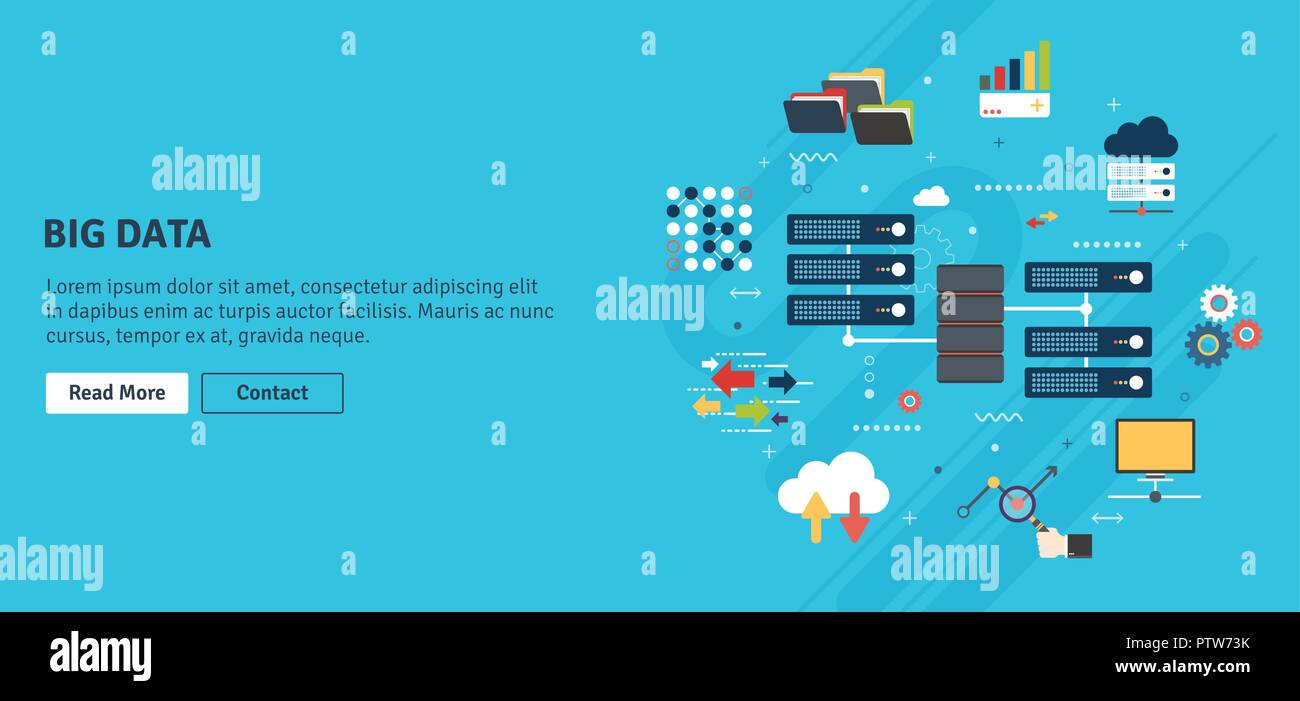 Network Server Of Computers And Business Intelligence Database
