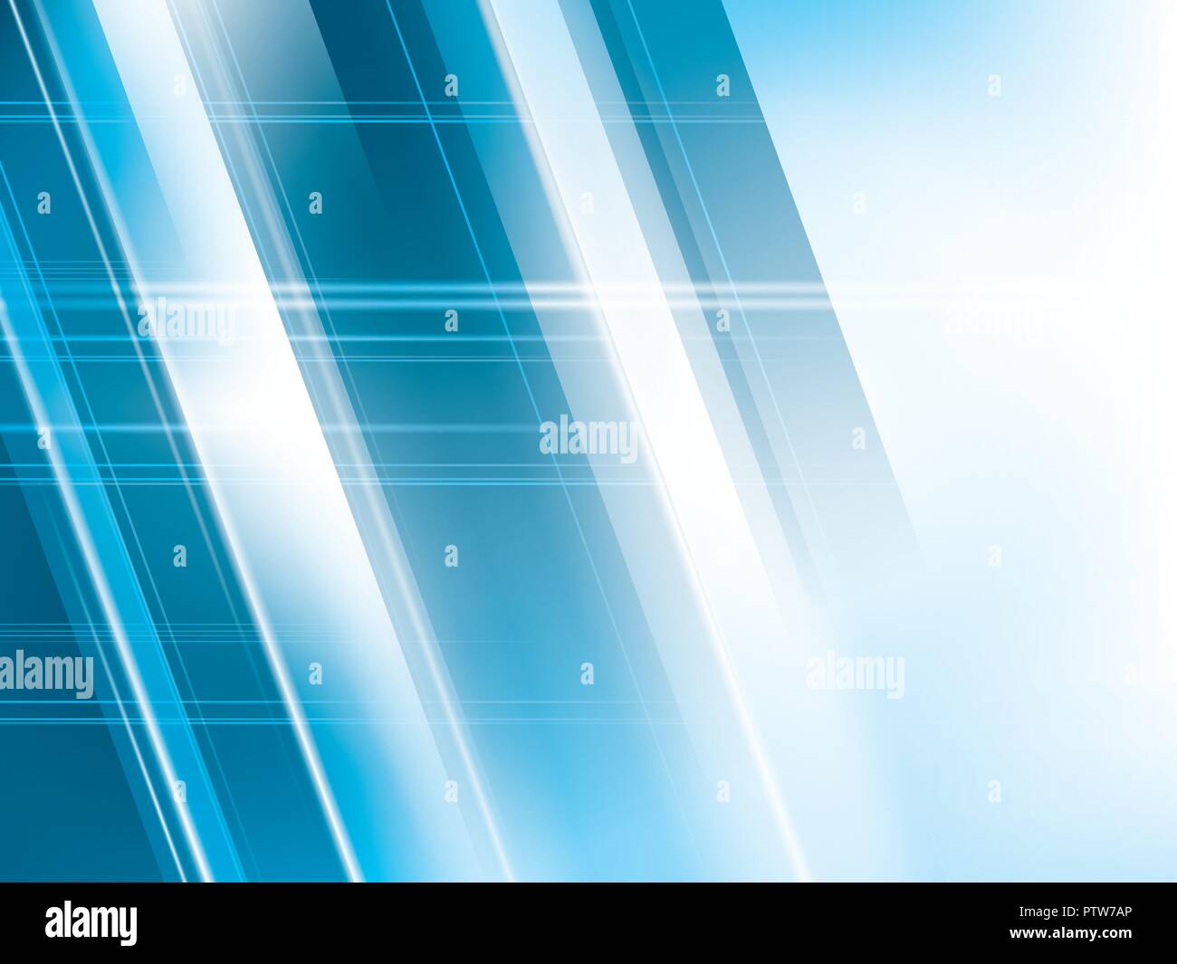 Bright lights on blue abstract background vector with stripes shapes Stock Vector