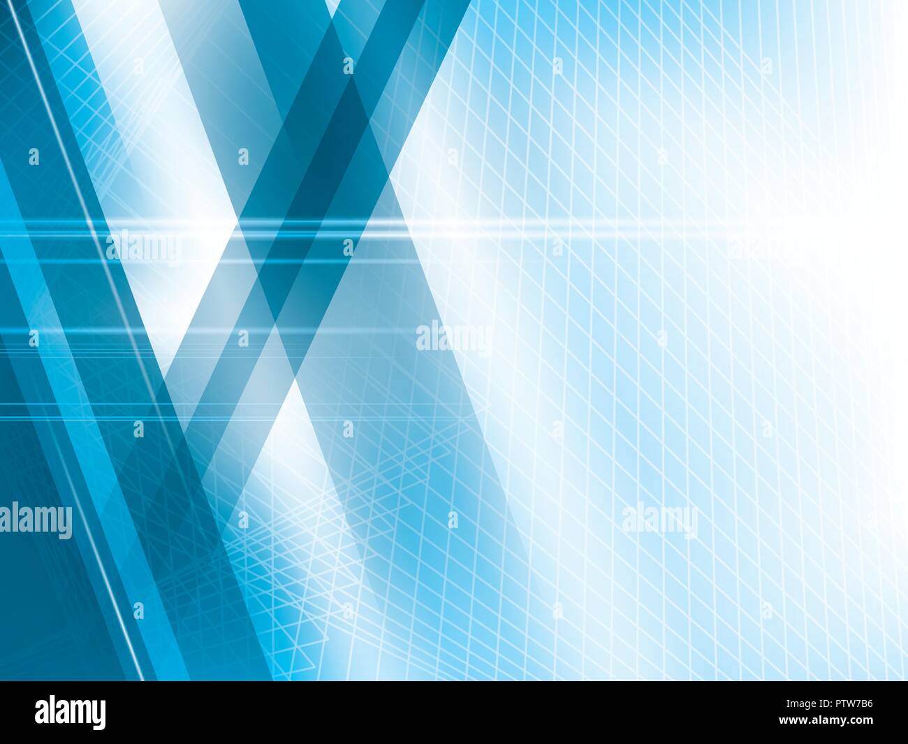 Bright lights on blue abstract background vector with stripes shapes Stock Vector