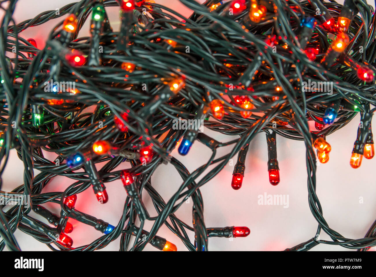 Tangled christmas lights hires stock photography and images Alamy